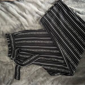 Striped Black and White Pants